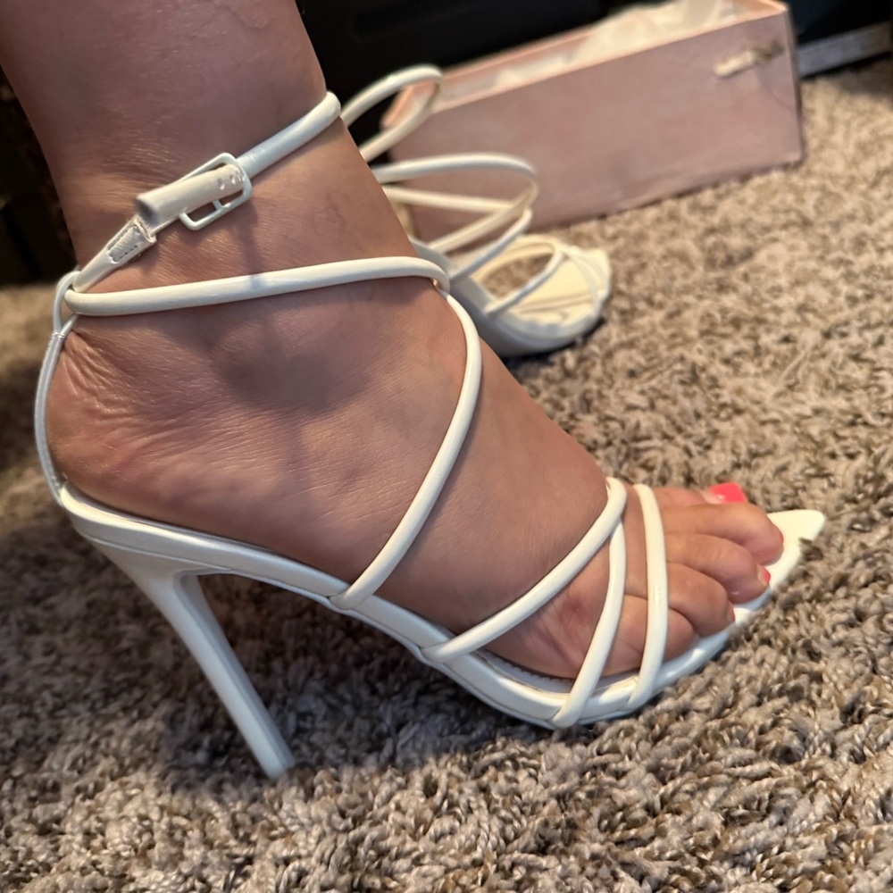Fashion Nova White Stiletto Heels